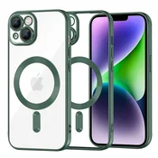 Ovitek Techsuit Luxury Crystal MagSafe za iPhone 14 Plus - temno zelen
