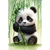 Pingo Ars Dijamantski mozaik Zelenooka panda, 20x30 cm
