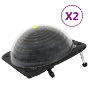 Vidaxl Solarni grelci za bazen 2 kosa 75x75x36 cm HDPE aluminij
