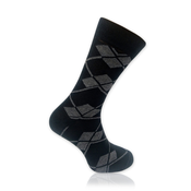 Moške nogavice s sivim geometrijskim vzorcem 13039