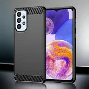 Infostyle Silikonski ovitek carbon za Samsung Galaxy A23 4G/5G - Črna Črna/TPU silikon