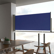 vidaXL Zložljiva stranska tenda za teraso 100x300 cm modra