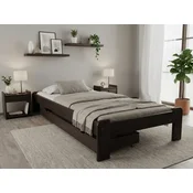 Ljubki dom Postelja ADA 90 x 200 cm oreh Posteljno dno: Brez posteljnega dna, Vzmetnica: Vzmetnica Somnia 17 cm