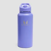 Myprotein reciklirana kovinska steklenica s slamico 1 l - modra