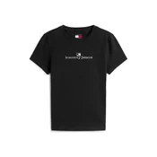 Tommy Jeans Majica ESS črna/bela