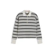 TOMMY HILFIGER Pulover črna/bela
