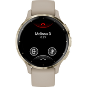 GARMIN pametni sat Venu 3S (41mm), French Gray Soft Gold-zlatni
