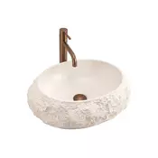 REA-U7347 - Nadpultni umivalnik MIKA 38x50 cm bež/imitacija kamna