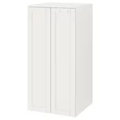 SMASTAD / PLATSA Garderober, bela bela/s okvirom, 60x57x123 cm