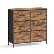 Songmics Predalnik 6 tkaninskih predalov 30x767x737 cm rjav