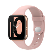 Silikonski pas za uro Oppo Watch 41mm Silver Dot - roza