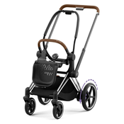 Cybex e-Priam 4.0 električni okvir v kompletu z okvirjem za sprehajalni sedež | Chrome Brown