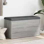 vidaXL Klop za shranjevanje siva sonoma 82x42x45 cm inženirski les