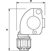 Prirobnica za odcep cevi fi 40 x 25 mm 9ALRBP4025