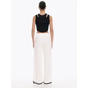4TAILORS Hlače črna/bela