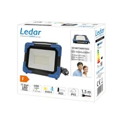 Ledino LED gradbeni reflektor Ledar 6.500 K 120° črna 75 W - črna, modra - Kovina