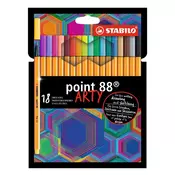 STABILO Point 88 0,4 mm nalivpero s filcanom vrhom, Arty set od 18 komada 8818/1-20
