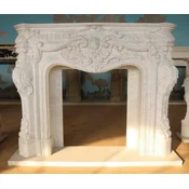 Casa Padrino luxury baroque marble fireplace surround white 200 x H. 160 cm
