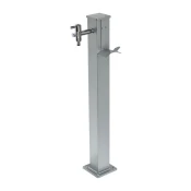 VRTNI STEBER ZA VODO S PIPO REMIX, SREBRN ALUMINIJAST 870mm | Topdom