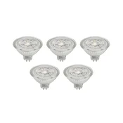 Prios LED reflektor GU5.3 4,3W 345lm 36° prozoren 830 komplet 5 - jasno - Steklo