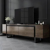 HANAH HOME TV polica Yildiz Walnut Black
