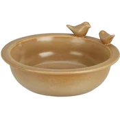 shumee Keramična ptičja kopel, bež, 24 cm
