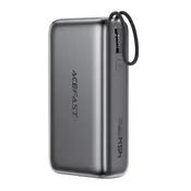 Power bank Acefast M34 45W - 20000mAh z izvlečnim kablom USB-C - gray