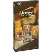 CRAFT ID Diamantna slika na okvirju Pasji triptih 40x20 cm + 30x20 cm