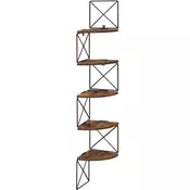 VASAGLE stenski kotni regal LLS851B01, 127,5x20x20 cm