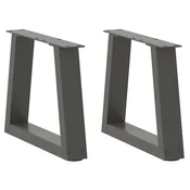 Noge za klub stolic V-oblika 2 kom antracit 30 x (30-31,3) cm celik