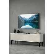 Hanah Home TV komoda Didema 120, 120 cm, bela / travertin