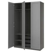 PAX / GULLABERG Kombinacija garderobera, tamnosiva/tamnosiva, 150x60x236 cm
