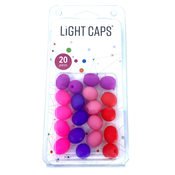 LIGHT CAPS LIGHT CAPS mešanica vijolične+roza+2 odtenkov rdeče, 20 kom v pakiranju