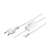 Kabl napojni CEE7/16 - 2x0.75, 1.5m, beli sa prekidacem