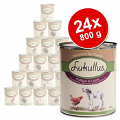 Lukullus LUKULLUS pasja hrana VREDNOSTNO PAKIRANJE 24 X 800 G - VARIANTA V: PERUTNINA & JAGNJETINA