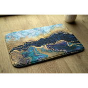 tulup.si Preproga za kopalnico Modri marmor 90x60 cm Bela in siva