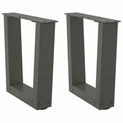 Noge za klub stolic V-oblika 2 kom antracit 30 x (30-31,3) cm celik