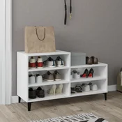 Ormaric za cipele sjajni bijeli 102x36x60 cm konstruirano drvo