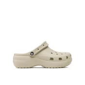 Crocs Natikači Classic Platform Clog W 206750 Bež