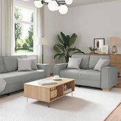 Sofa 3 kom. Oblacnosiva Platnasta tkanina - Siva tkanina oblak