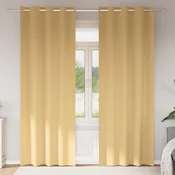 Zavjese za blackout s prstenovima 2 pcs Bež 245 x 140 cm