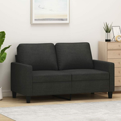 Dvosjed od tkanine crni 120 cm
