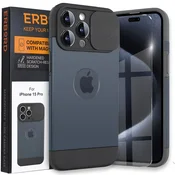 Overboard Ovitek za iPhone 15 Pro Max, drsnik kamere MagProtect za MagSafe, titanovo moder + kaljeno steklo