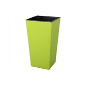 Prevleka za cvetlični lonec ELISE plastična zelena mat 15x15x26cm