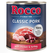Rocco Classic Pork 6 x 800 g Svinjina s piščancem in puranom