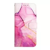 Maska na preklop Marble za Honor 400 Smart/ X7d pink