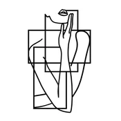 Wallity Zidna dekoracija Think-M, 50x30 cm, Crna