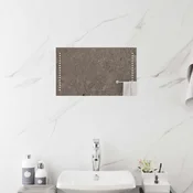 vidaXL LED kopalniško ogledalo Transparentno 50 x 30 cm kaljeno steklo