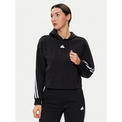 adidas Majica dugih rukava Future Icons 3-Stripes IP1533 Crna Loose Fit