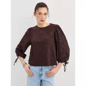 Mohito - Vezena bluza - temno rjava